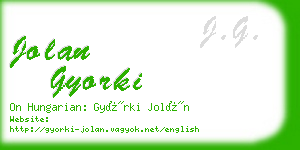 jolan gyorki business card